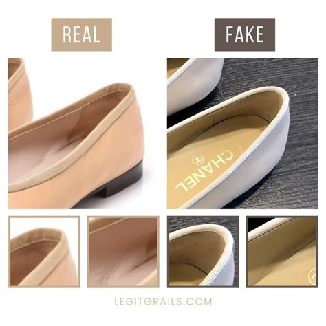 chanel ballet flats real vs fake|chanel shoes real.